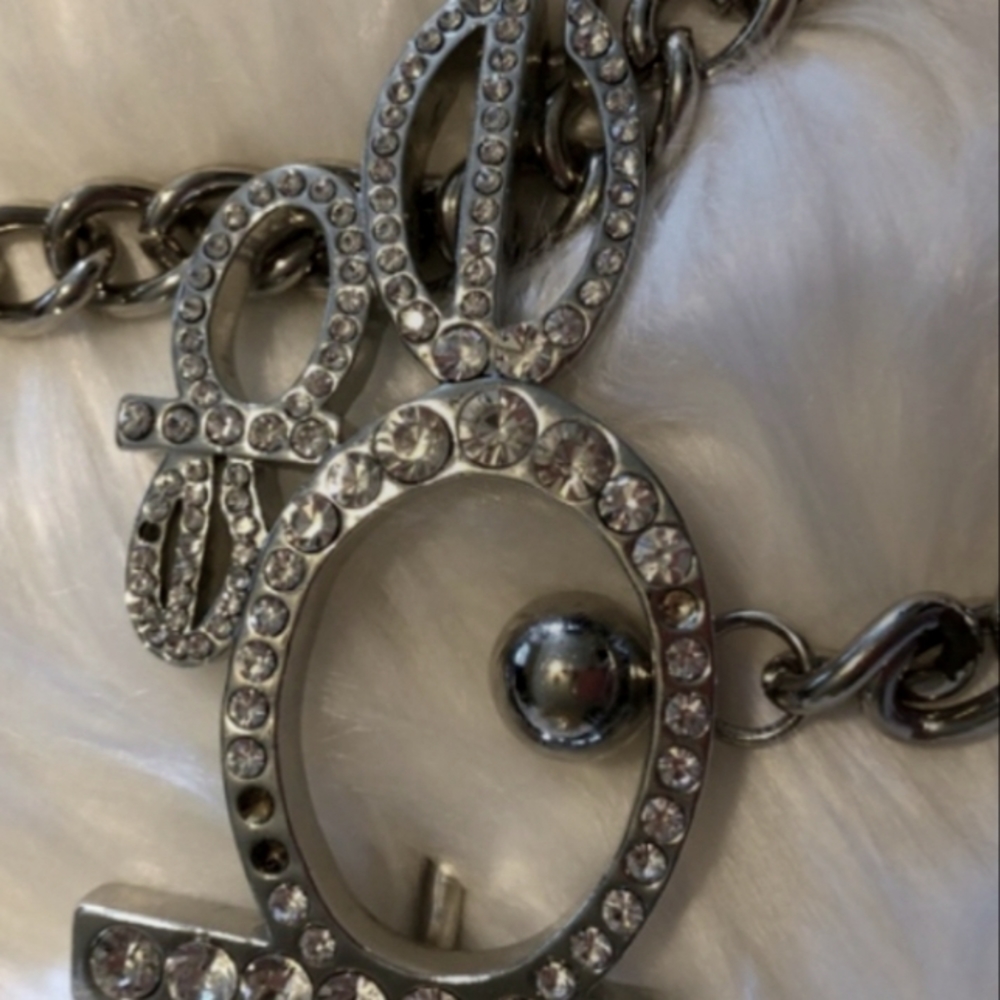 BeBe silver chain belt, size 32”